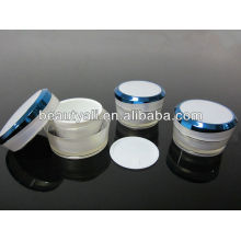 5ml 10ml 15ml 30ml 50ml 100ml Silver Acrylic Cosmetic Jar